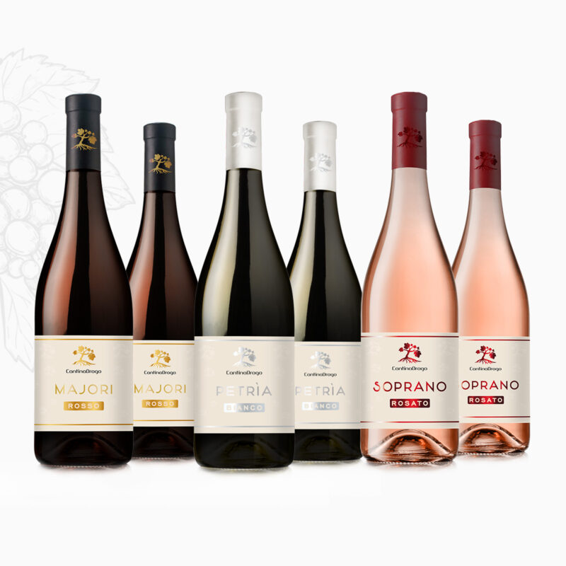 Mix wine box (2 Petrìa, 2 Majori, 2 Soprano)